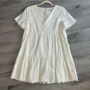 White eyelet madewell dress size M